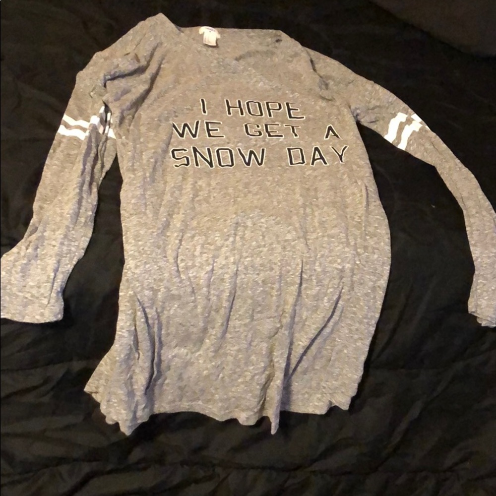 I HOPE WE GET A SNOW DAY pajama dress